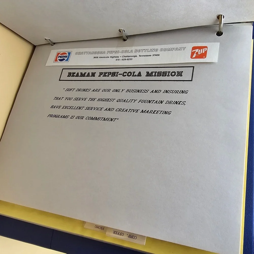 BEAMAN PEPSI Fountain Beverage‎ Sales Manual Binder Original 1988 Vintage